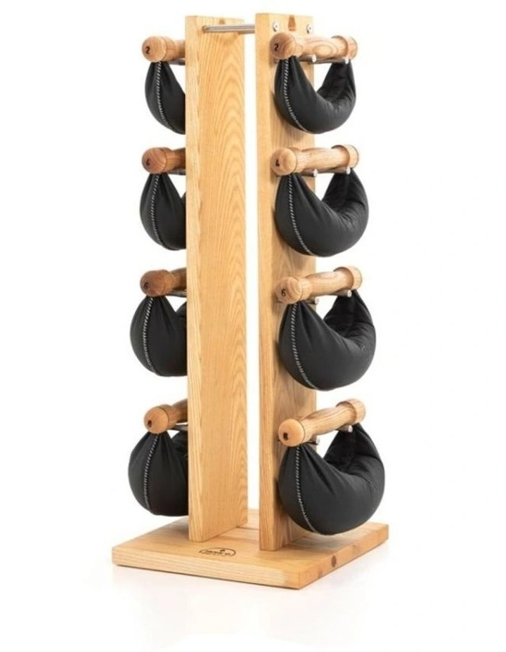 Wooden Swing Tower 9-Piece Hand Crafted Weight Set in Ash