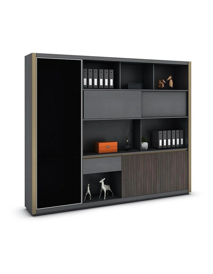 Kaison Display Unit 240cm in Dark Oak
