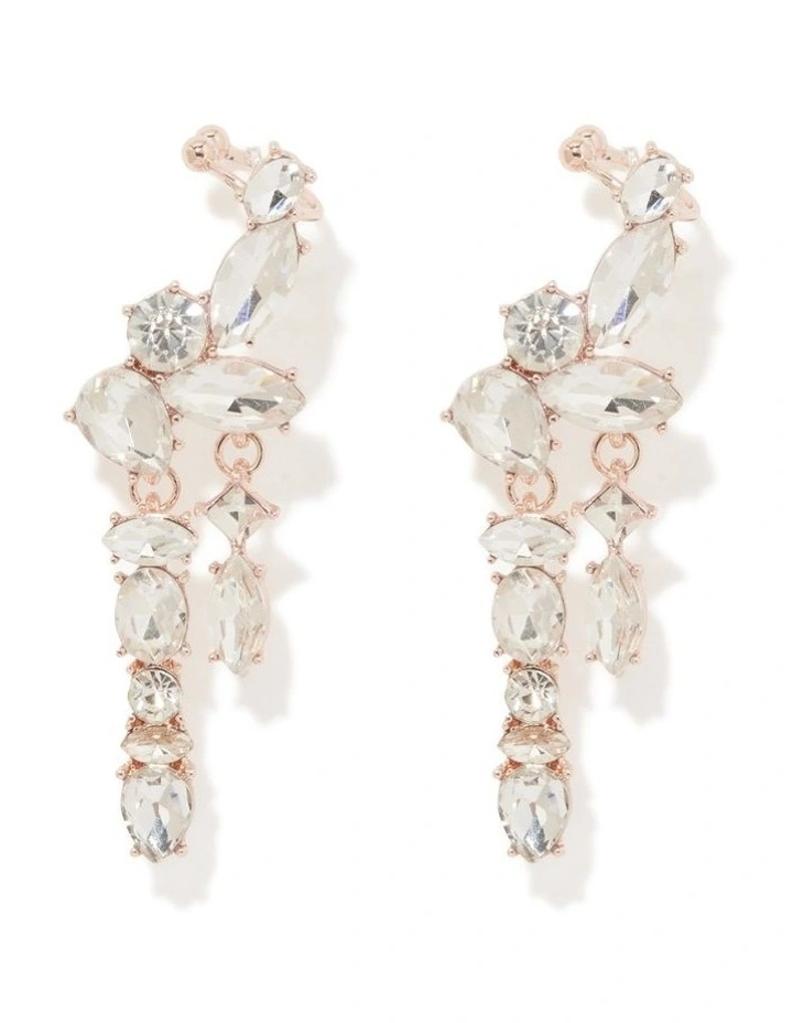 Signature Llana Stone Cluster Earrings in Rose Gold