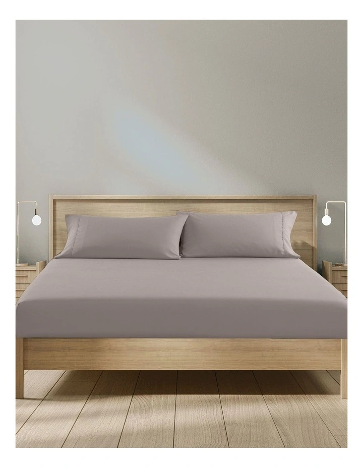 1500TC Cotton Rich 3 Piece Sheet Set in Stone