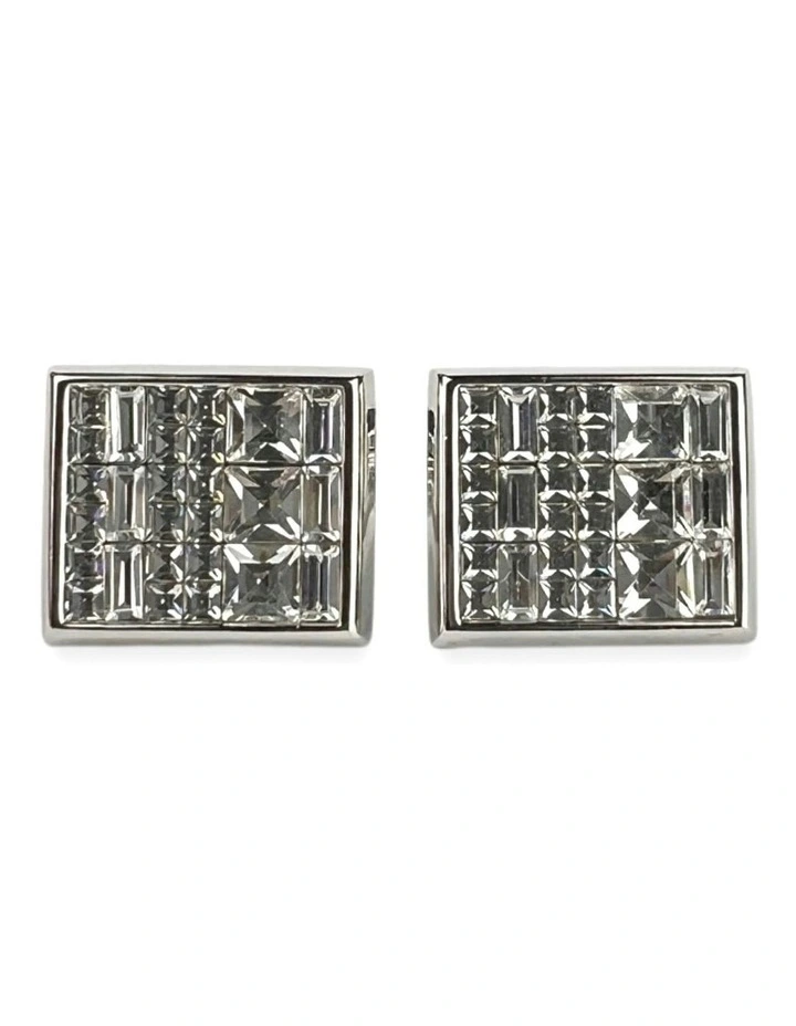 Orion Rectangle Cufflink in Clear