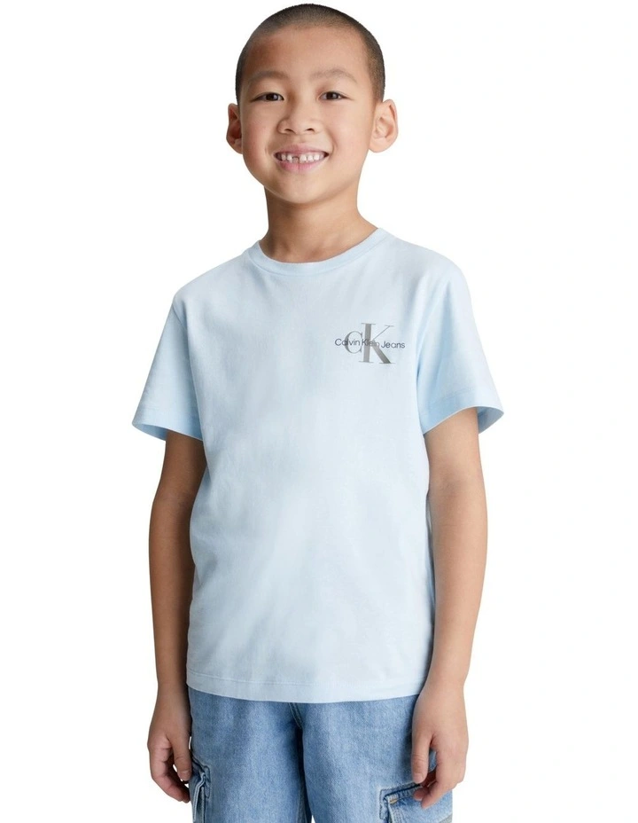 Chest Monogram Short Sleeve T-shirt in Keepsake Blue