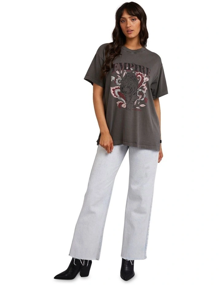 Empire Oversized Tee in Charcoal