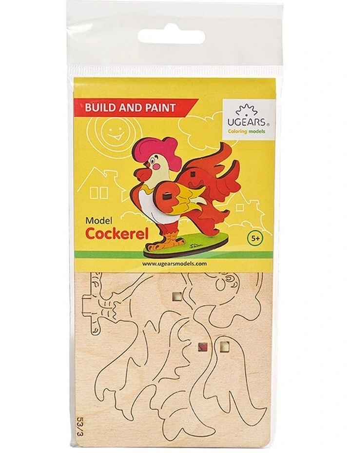 3D Colouring Cockerel 8 Piece Wooden Puzzle Kit (5+ Years)