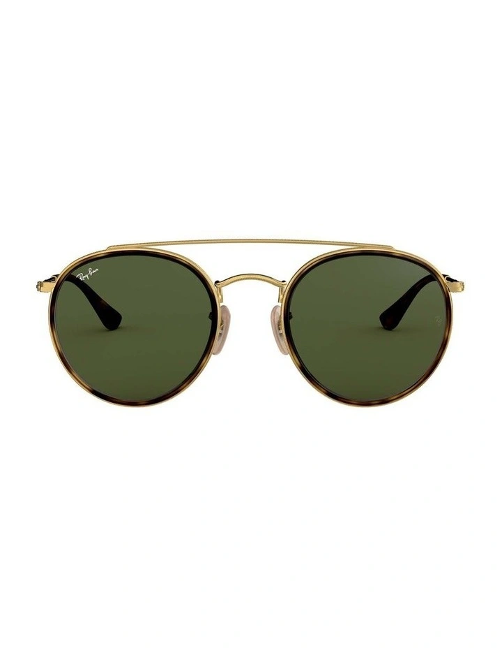 Round Double Bridge Gold RB3647N Sunglasses
