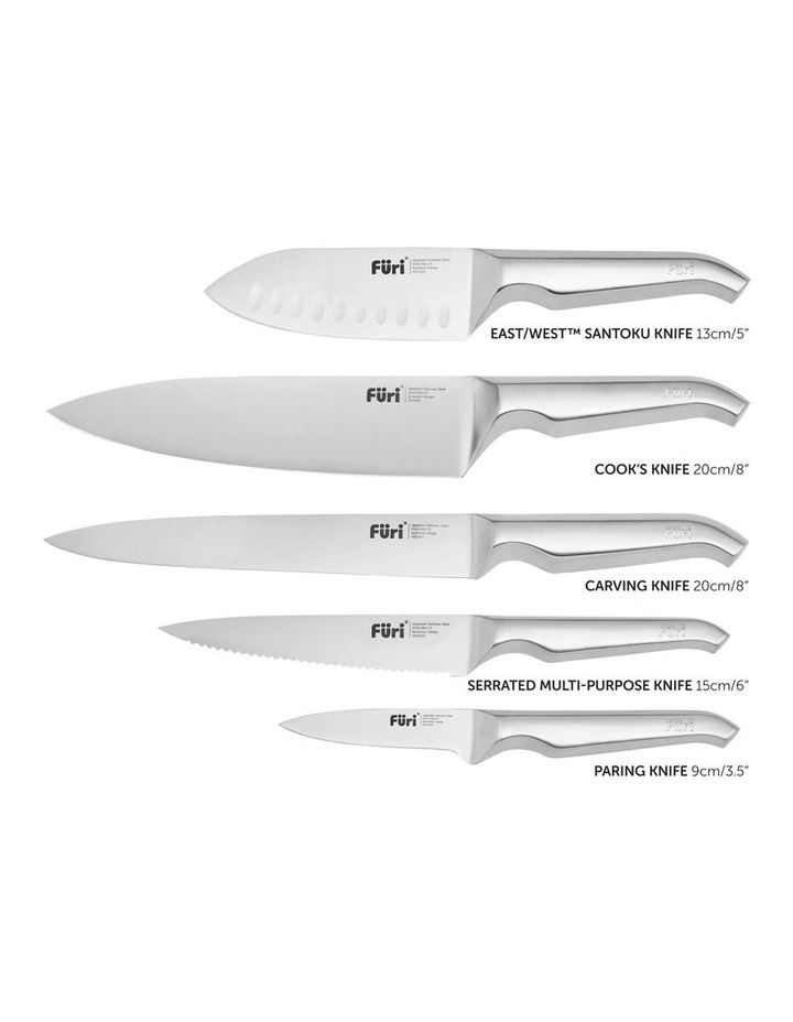 Pro Stainless Steel Knife Block Set 7 Piece