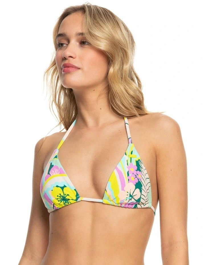 Rave Wave Tiki Tri Bikini Top in Evening Primrose Rave Wave