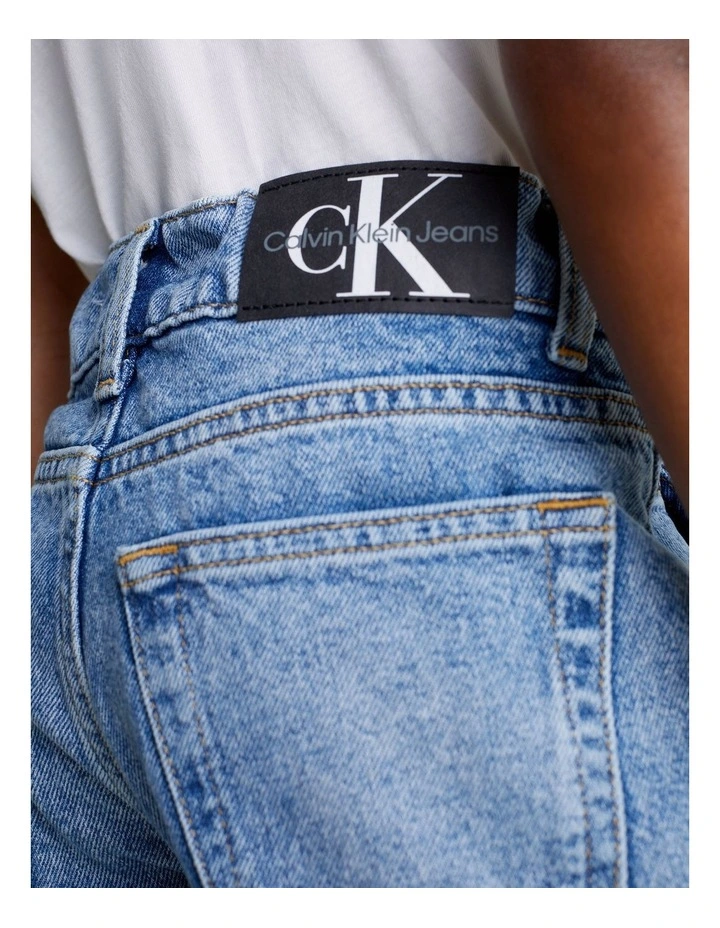 Dad Denim Jeans in Iconic Mid Blue