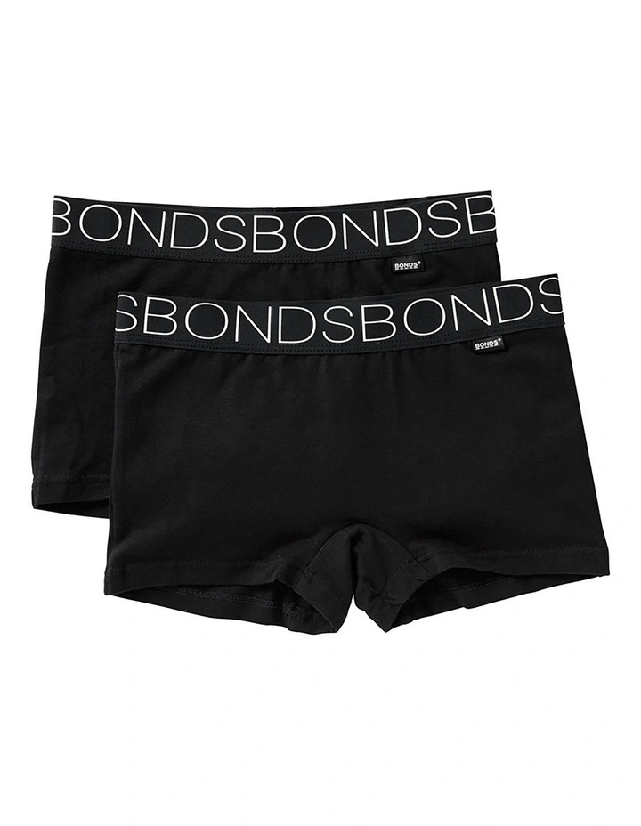 Kids New Hipster Sports Shorts 2 Pack in Black