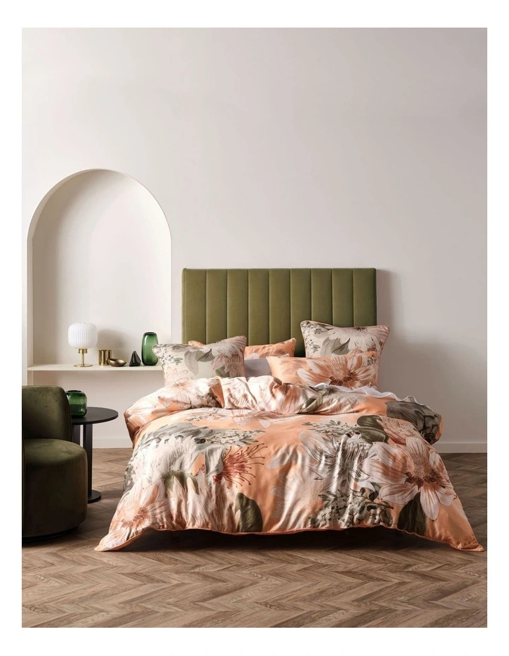 Albury Quilt Cover Set in Peach