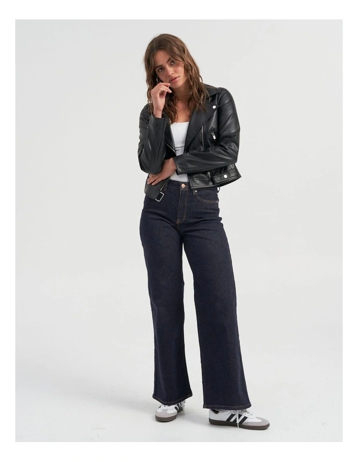 Best Faux Leather Biker Jacket in Black