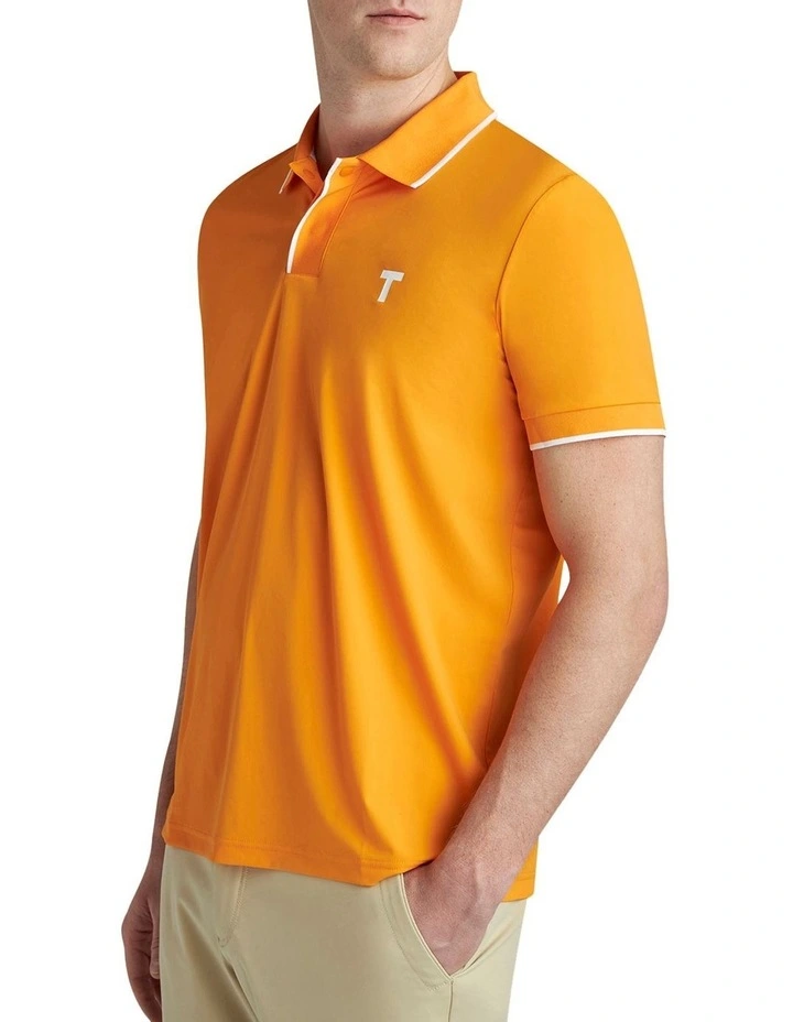 Beacon Tipped Polo in Orange