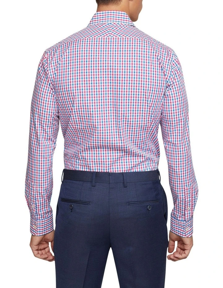 Beckton Check Shirt in Blue/Pink