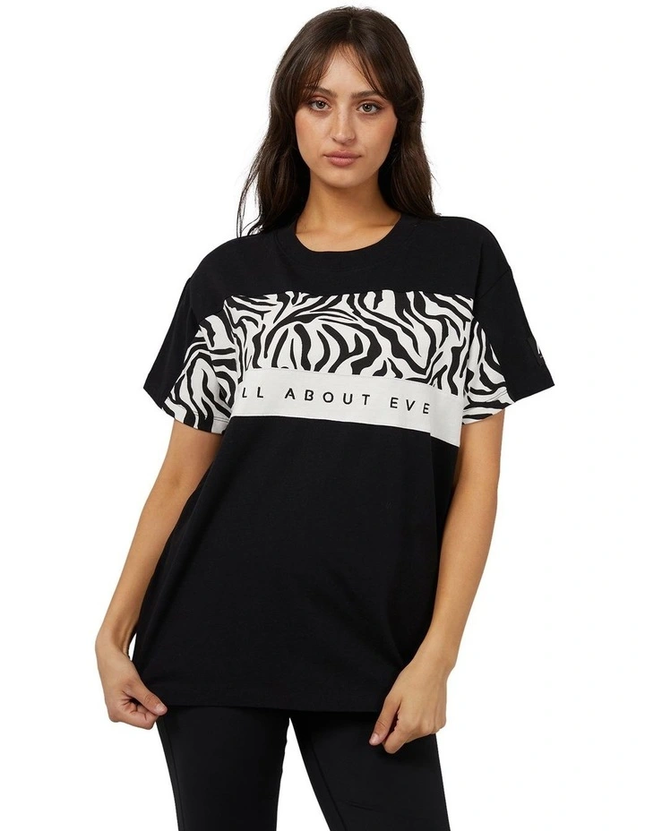 Parker Panelled Tee in Black