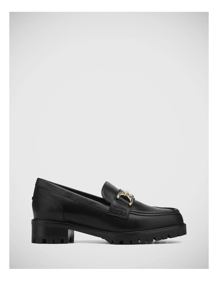 Emmie Leather Loafer in Black