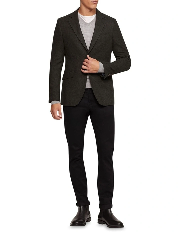 Blake Wool Rich Blazer in Green