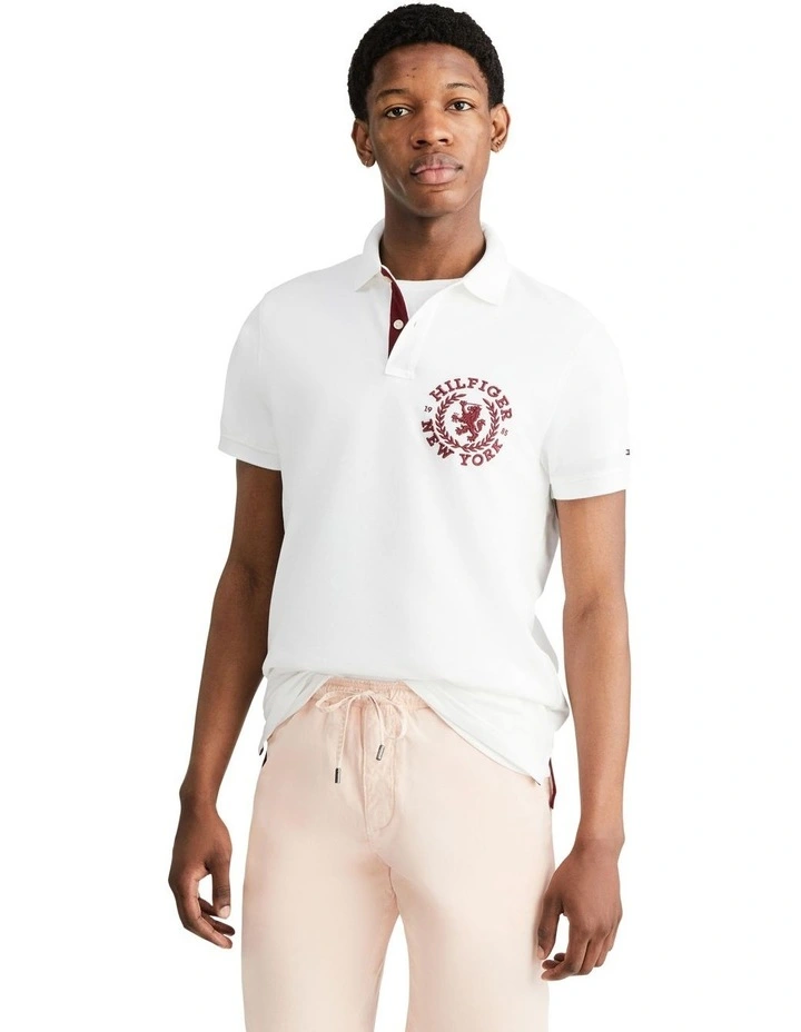 Brand Love Regular Polo Shirt in White