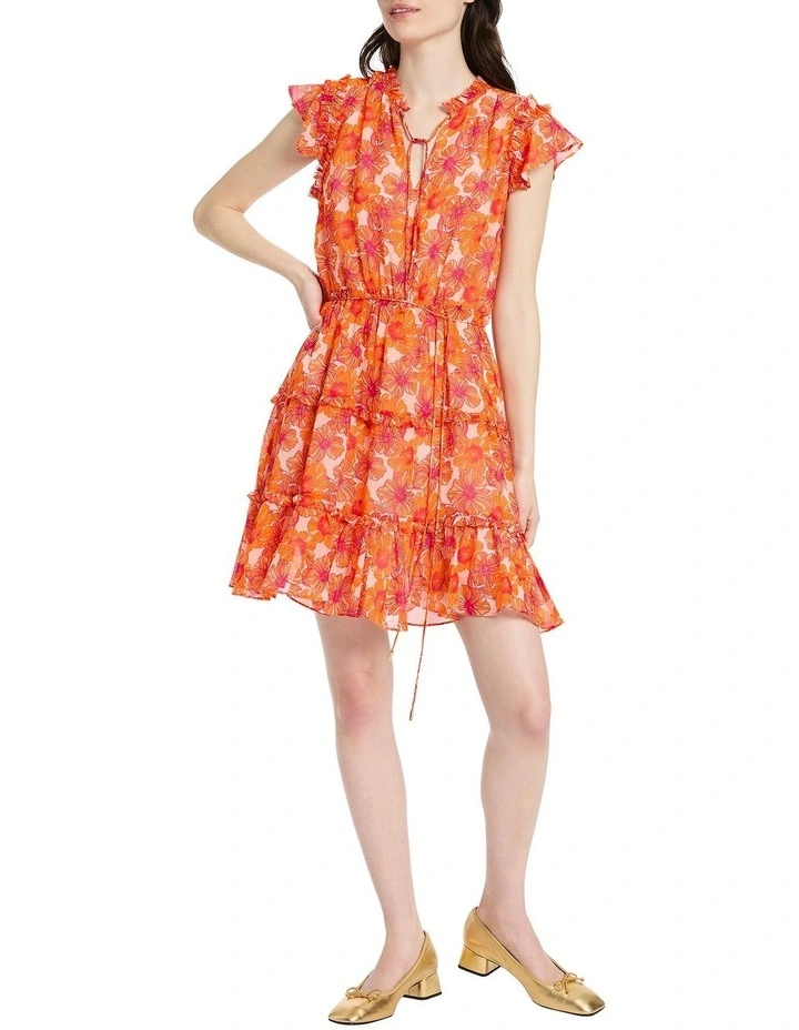 Bloom Shake The Room Dress in Orange