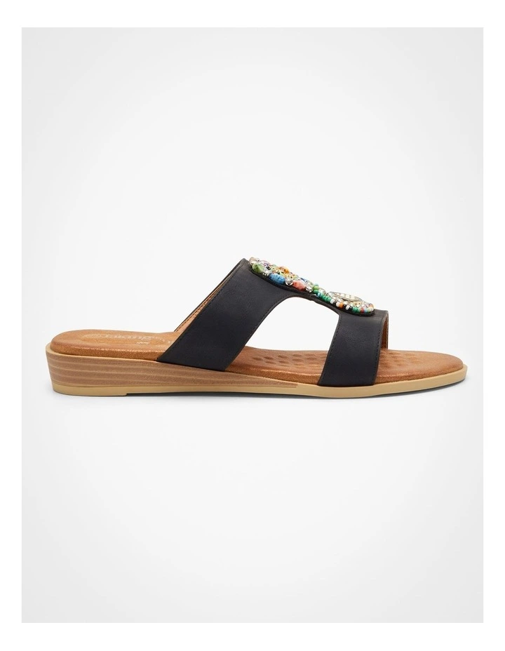 Beaded Slide in Black