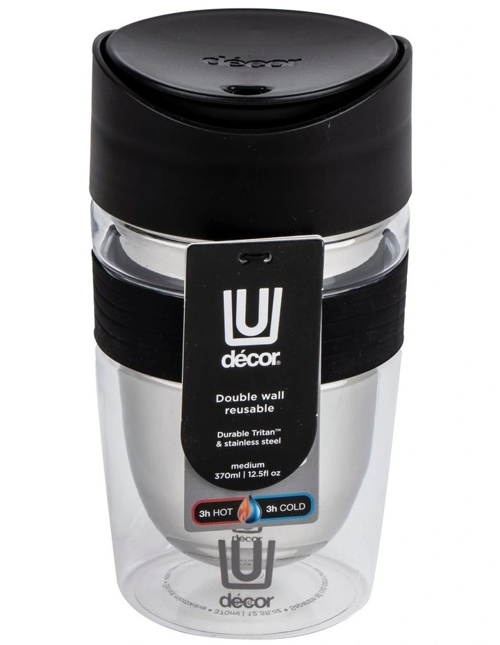 Double Wall Travel Cup 370ml in Tritan/Stainless Steel