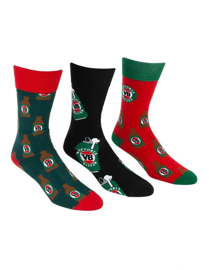 Organic Cotton Sock Gift Can 3 Pack in Assorted