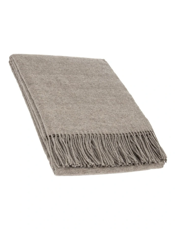 Chiswick Throw Blanket in Stone