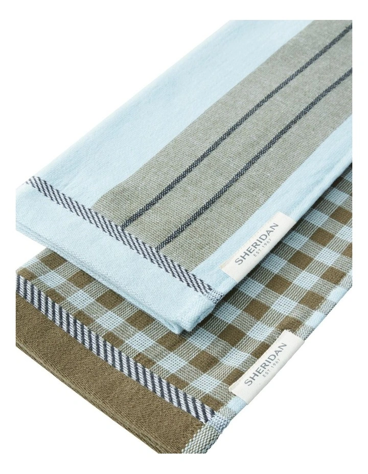 Este Tea Towel 2 Pack in Khaki