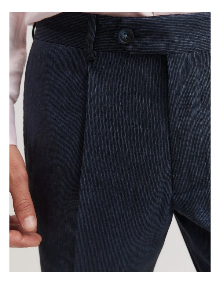 Stretch Mini Stripe Pant in Blue