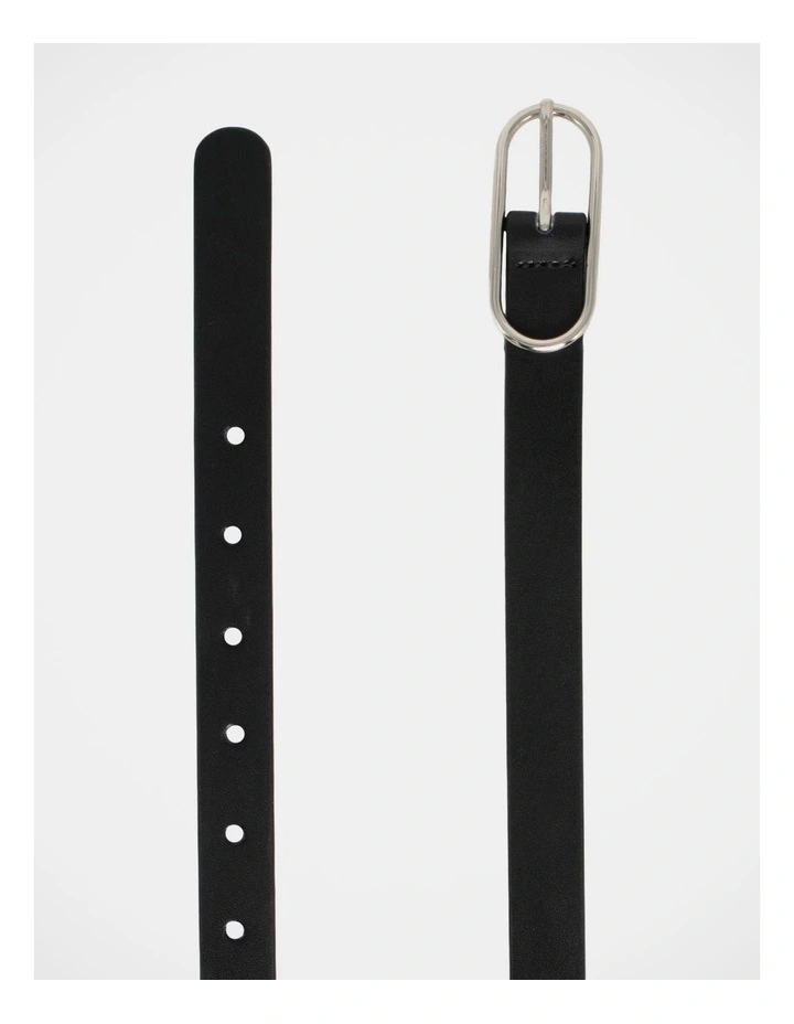 Willow Leather Belt in Black