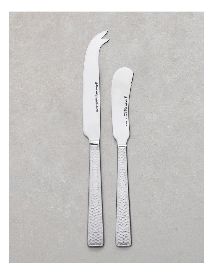 Wayland Cheese and Pate Knife Set 2 Piece in Silver