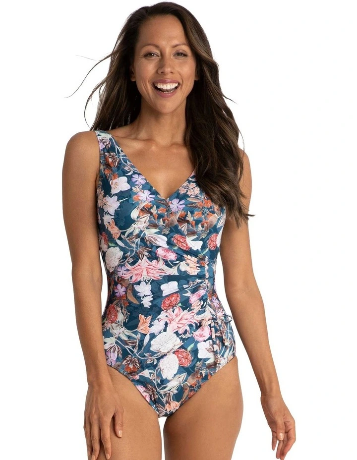 Paris Gathered Surplice One Piece in Arctic