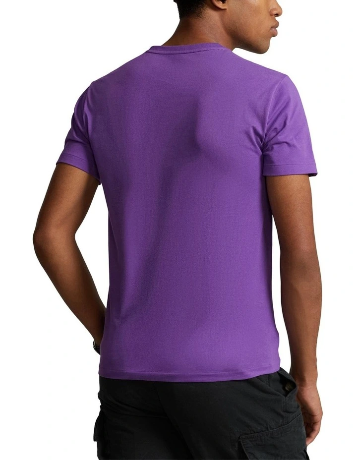 Custom Slim Fit Jersey Crewneck T-shirt in Purple