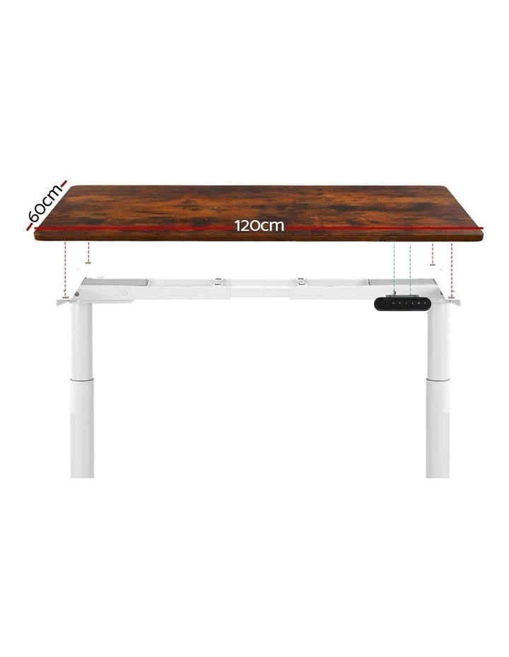 Standing Desk in White/Brown