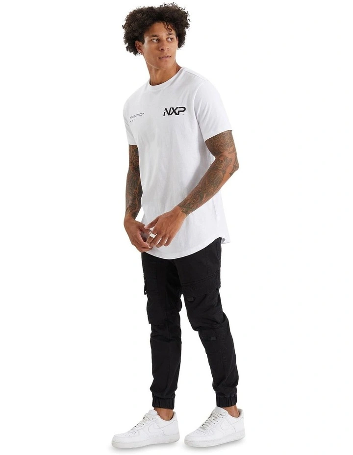 Lostford Dual Curved Tee in White