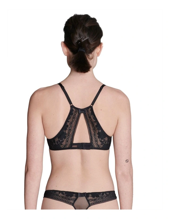 Heloise Wired Triangle Bra in Black