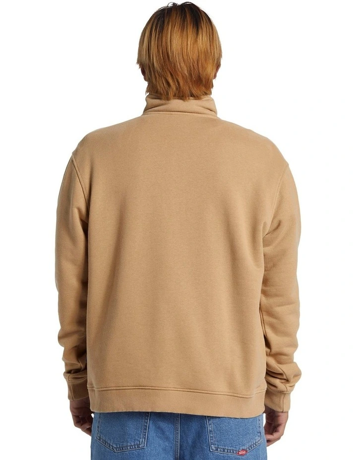 Saturn Chrome Half-Zip Sweatshirt in Khaki