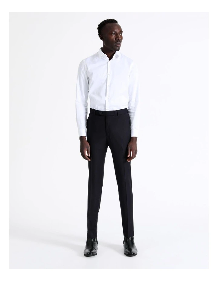 Slim Pin Dot Trouser in Navy