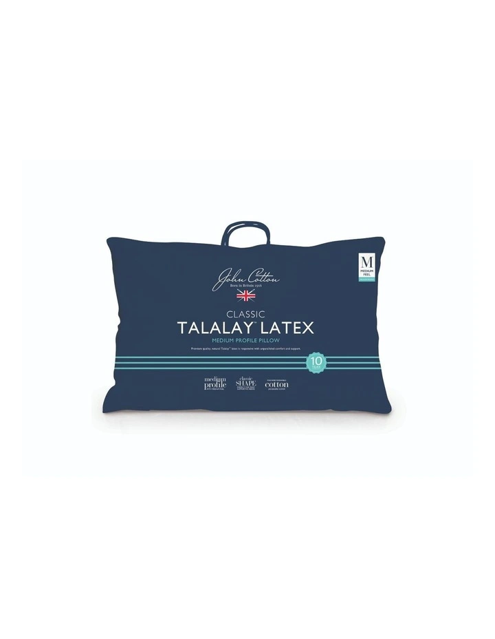 Classic Medium Profile Latex Pillow in White