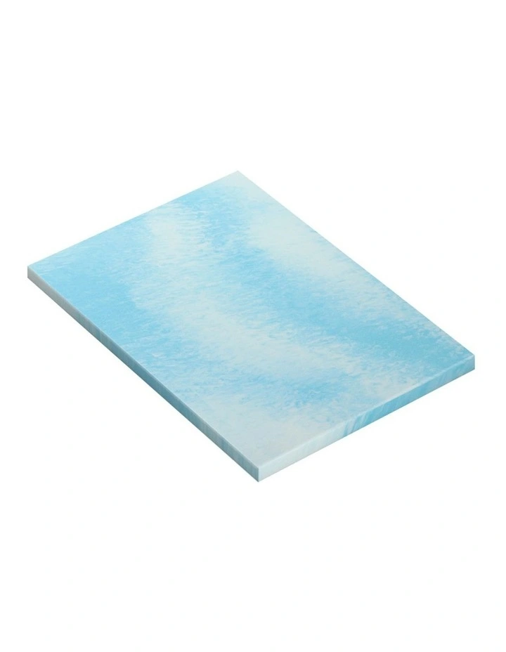 Double Memory Foam Mattress Topper 11 Zone 8cm in Blue