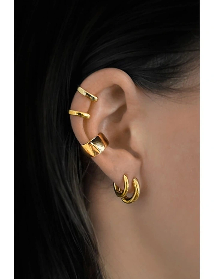 Alchemy Duo Ear Cuff in Gold