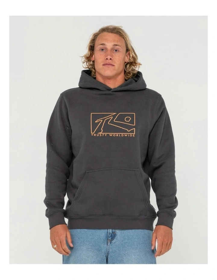 Boxed Out Logo Hood in Grey