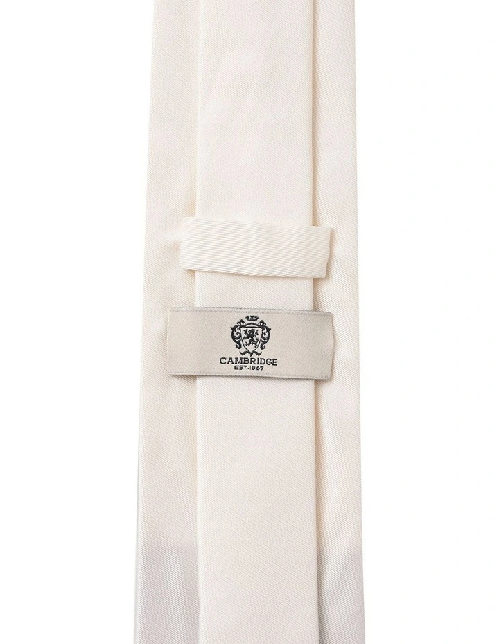 Formal Silk Tie in Ivory