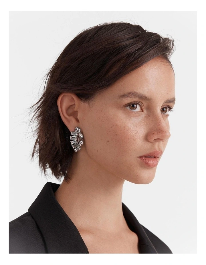 Armour Clip-on Earrings in Silver