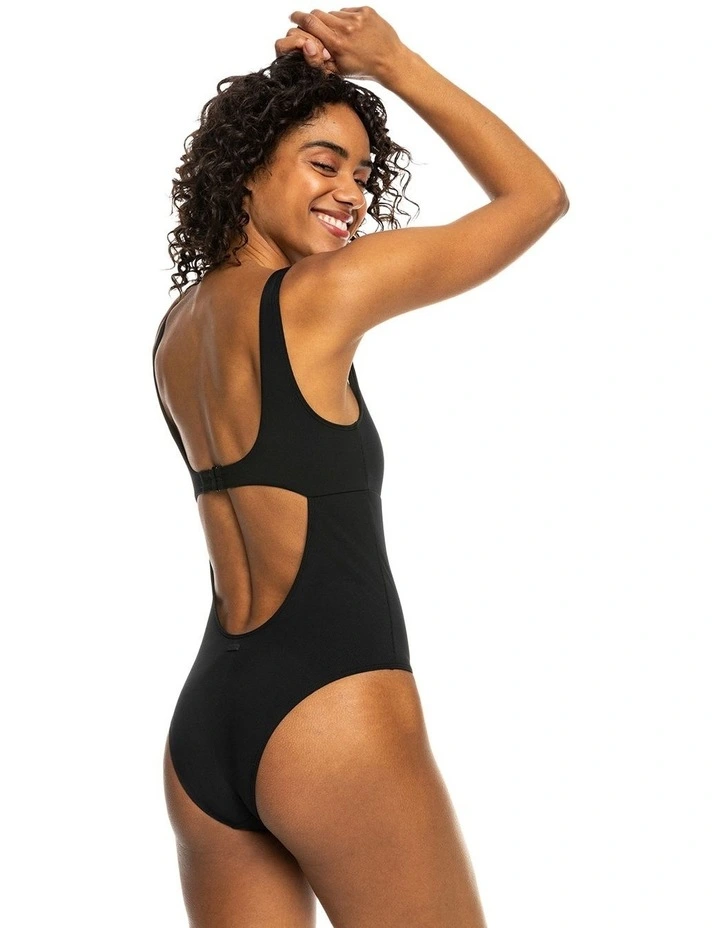 Pro The Double Line One Piece Swimsuit in Anthracite