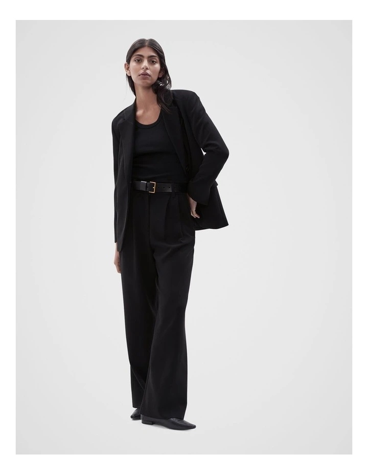 Acetate Tailored Blazer in Black