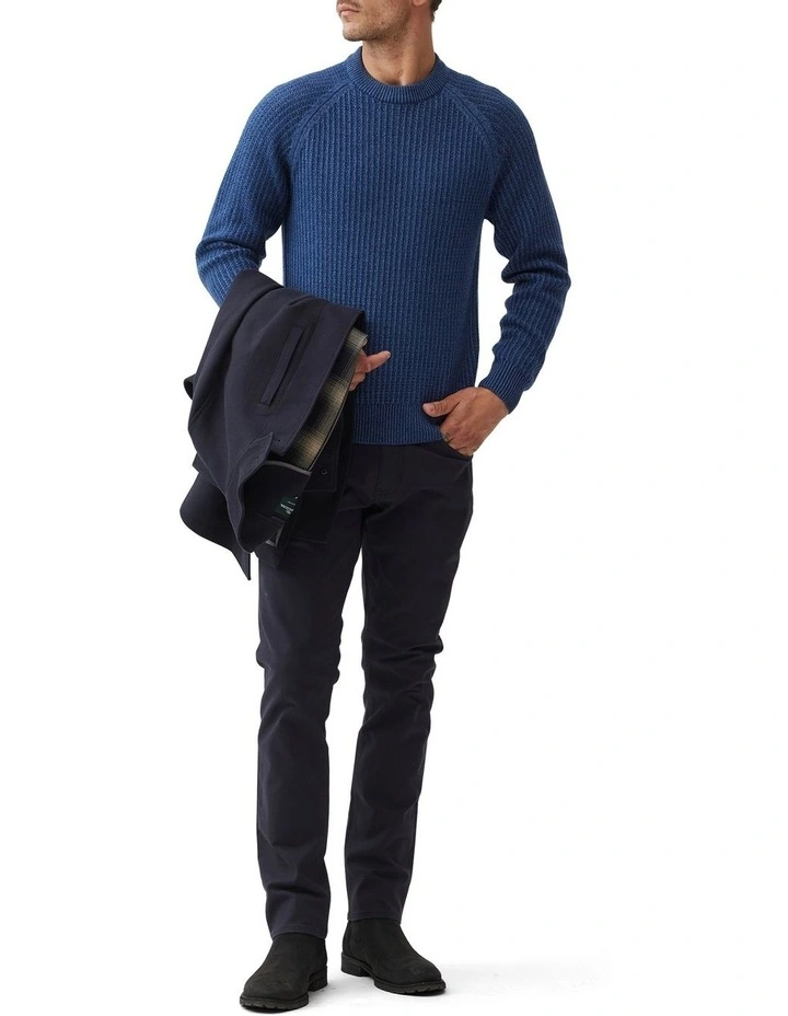 Mackinder Knit Sweater in Denim