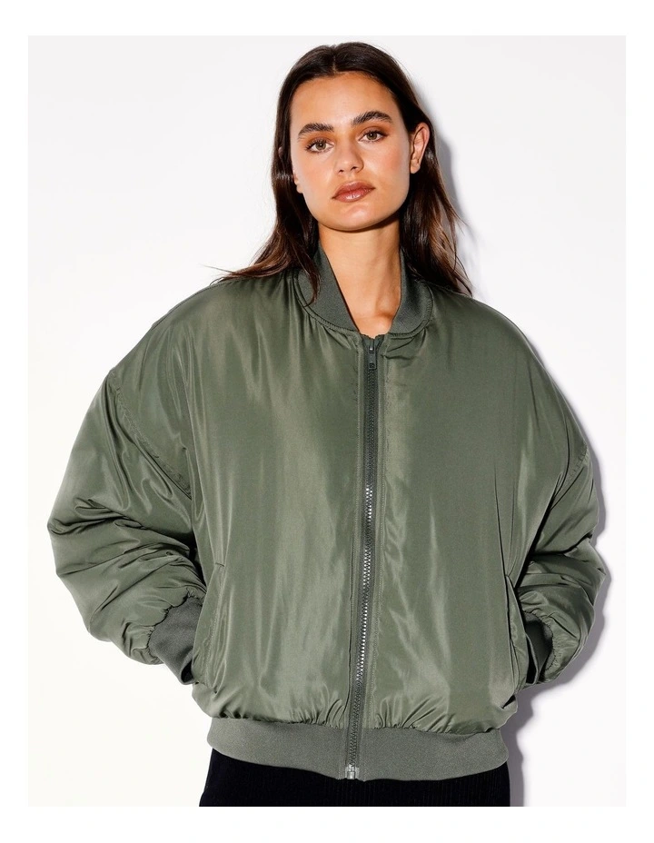 Bomber Jacket in Khaki