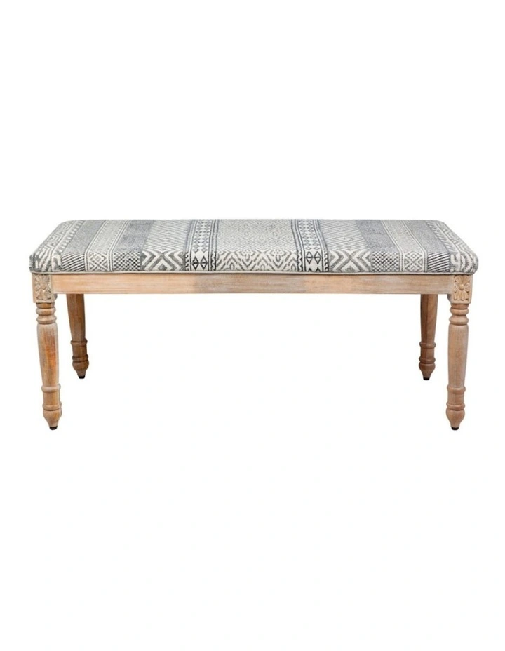 Norma Upholstered Entryway Cushioned Bench 120cm in Cream