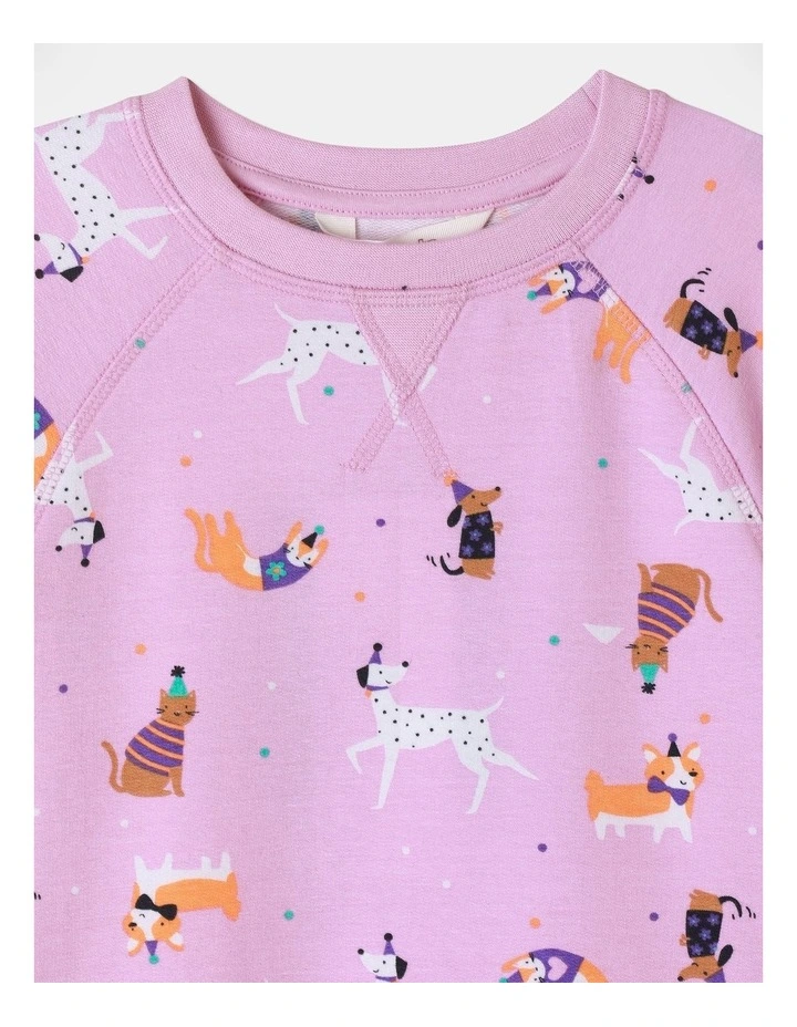 Drop Waist Dress (3-8 Years) in Pink