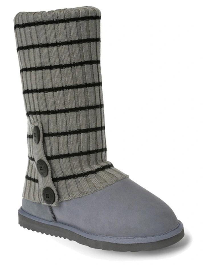 Ugg Cardy Socks in Grey/Black Thin